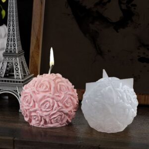 Jags Silicone Mould Rose Ball Candel Making JSM43