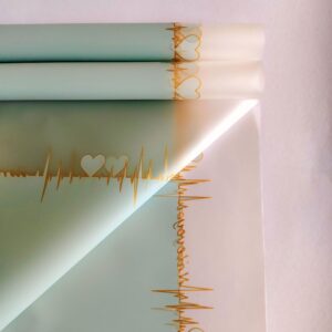 Bouquet Paper – Pastel Mint Green With Heart Border