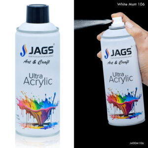 Jags Spray Ultra Acrylic 400ml White Matt 106 J400M106