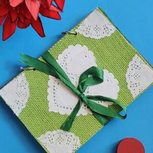 Artyflakes Hand Made Paper Colour Scrap Book - Green ( A5 Size )