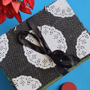 Artyflakes Hand Made Paper Colour Scrap Book - Black ( A5 Size )