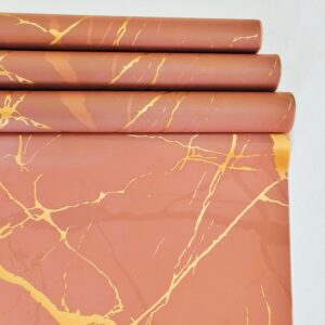 Marble Rose Bouquet Wrapping Paper