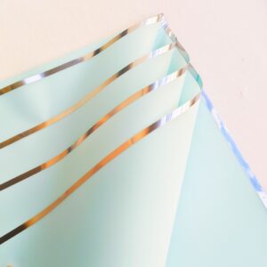 Sky Blue Gold Line Bouquet Wrap