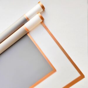 Grey Border Modern Bouquet Paper