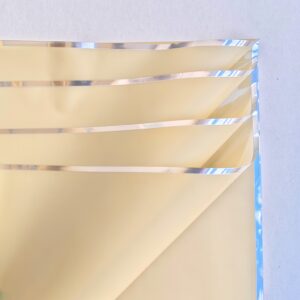 white Gold Line Bouquet Sheet