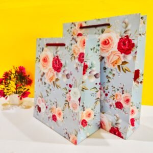 White Floral Twin Gift Bags