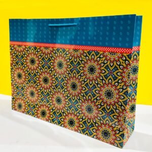 Teal Mandala Print Gift Bag