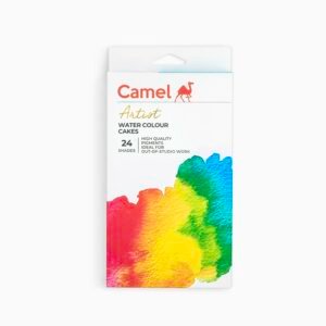 Camel Artist Water Colour Cakes Set of 24 Shades